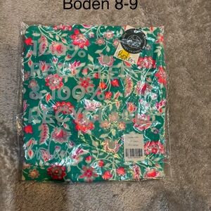 Boden Teal and Pink Floral swim tankini 8-9